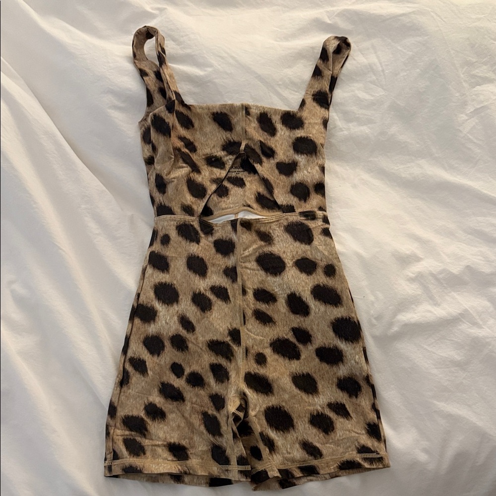Weworewhat Leopard Print Sleeveless Romper